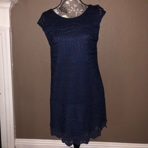 Navy blue lace dress